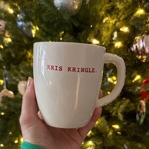 White Kris Kringle Rae Dunn Mug